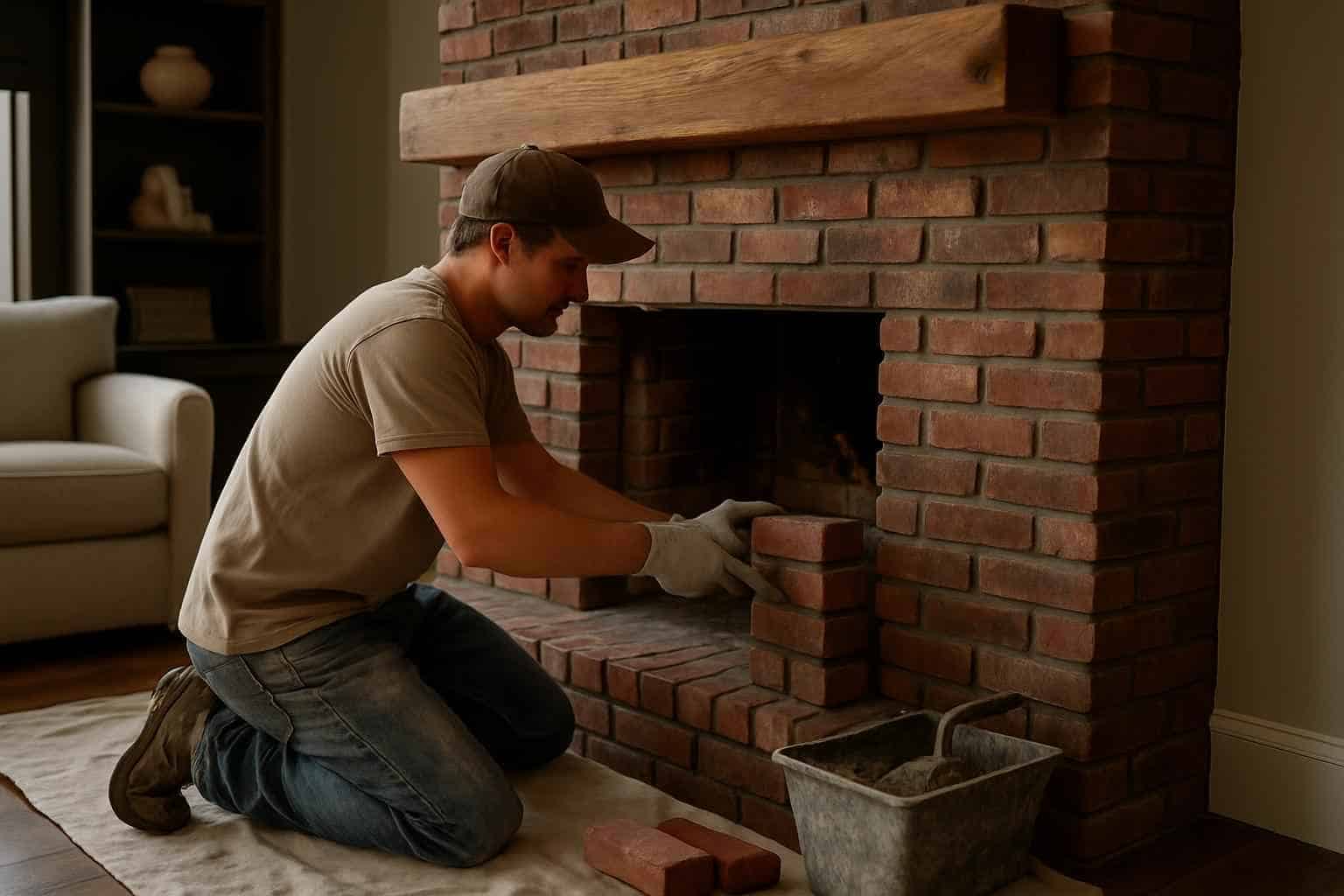 Brick Fireplace Surround Installer in Waring TX