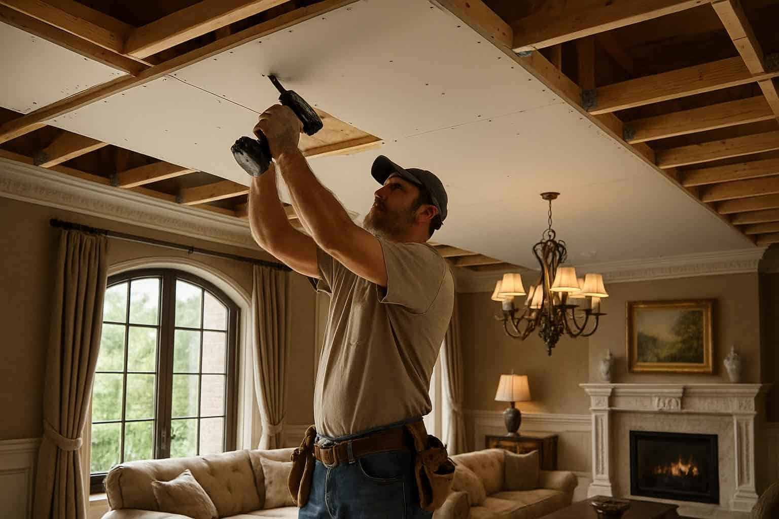 Ceiling Drywall Installation in Sisterdale TX
