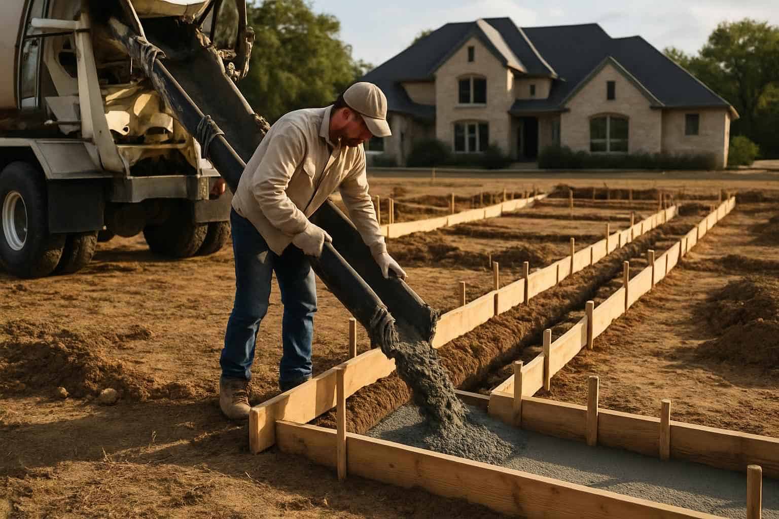 Concrete Slabs Foundations Contractor In Center Point TX Concrete Footing Contractor in Center Point TX