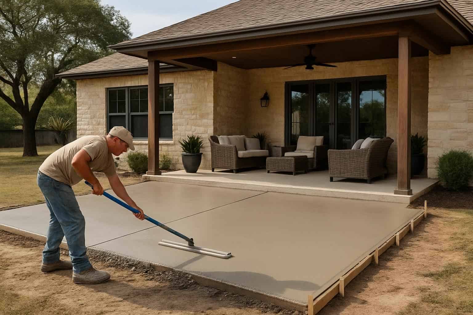 Concrete Patio Installation Service in Ingram TX