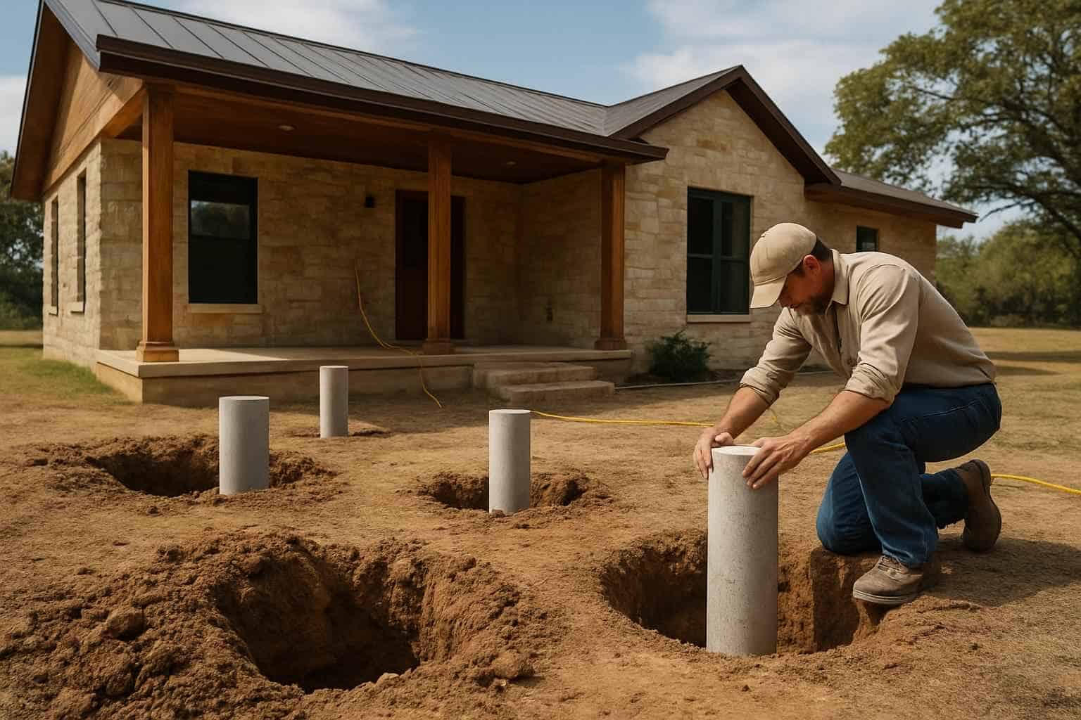 Foundation Repair Pier Beam Contractor In Camp Verde TX Concrete Pier Installation Contractor in Camp Verde TX