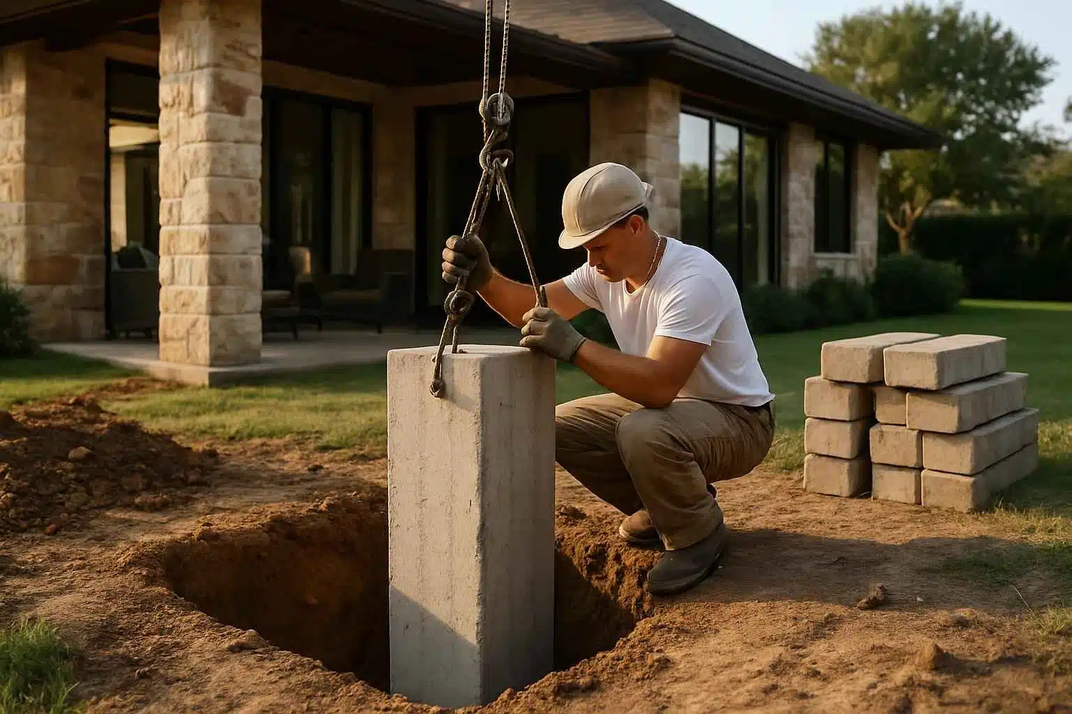 Foundation Repair Pier Beam Contractor In Johnson City TX Concrete Pier Installation Contractor in Johnson City TX