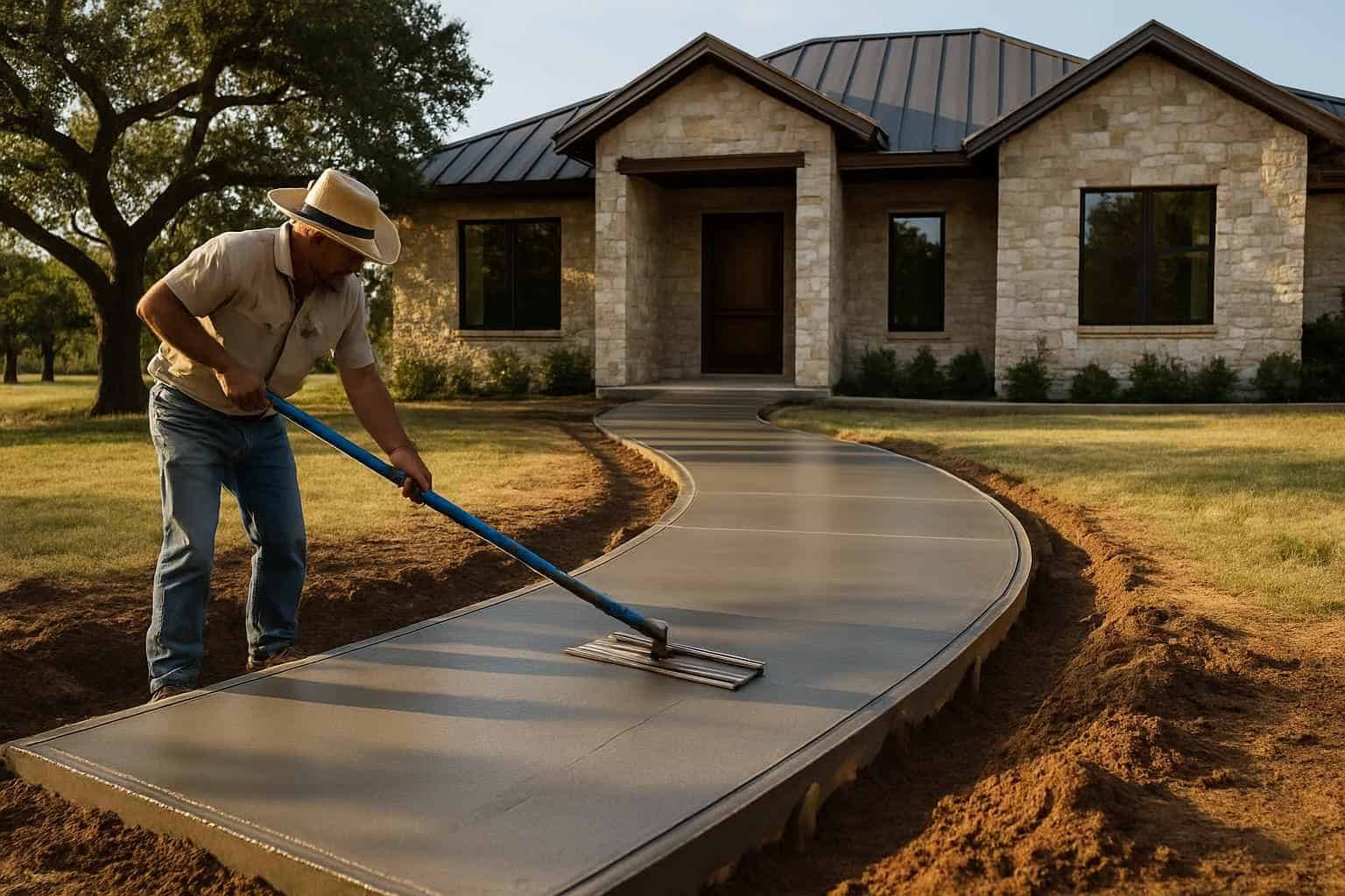 Path Walkway Contractor In Blanco TX Concrete Walkway Contractor in Blanco TX