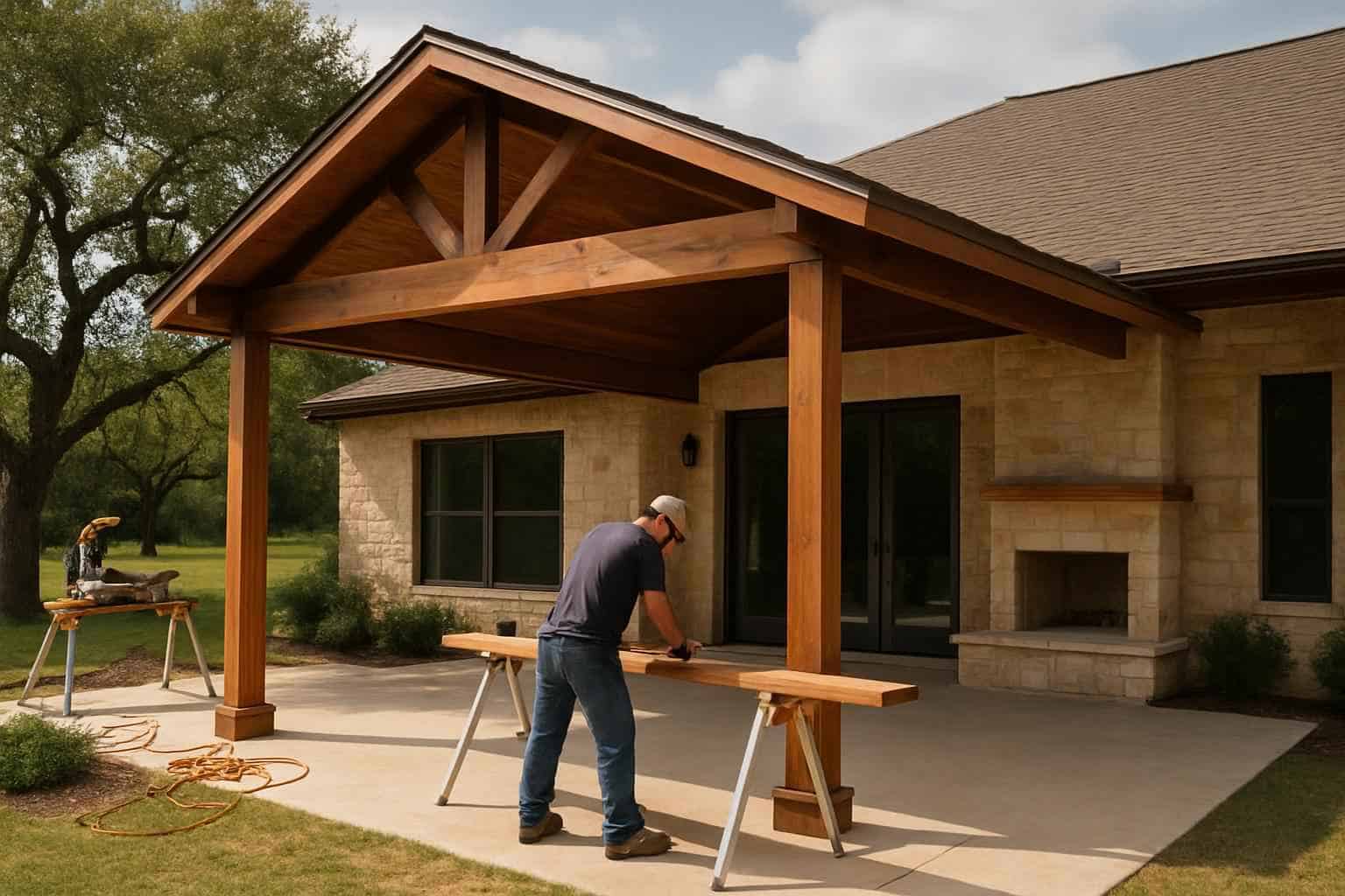 Covered Patio Contractor in Waring TX