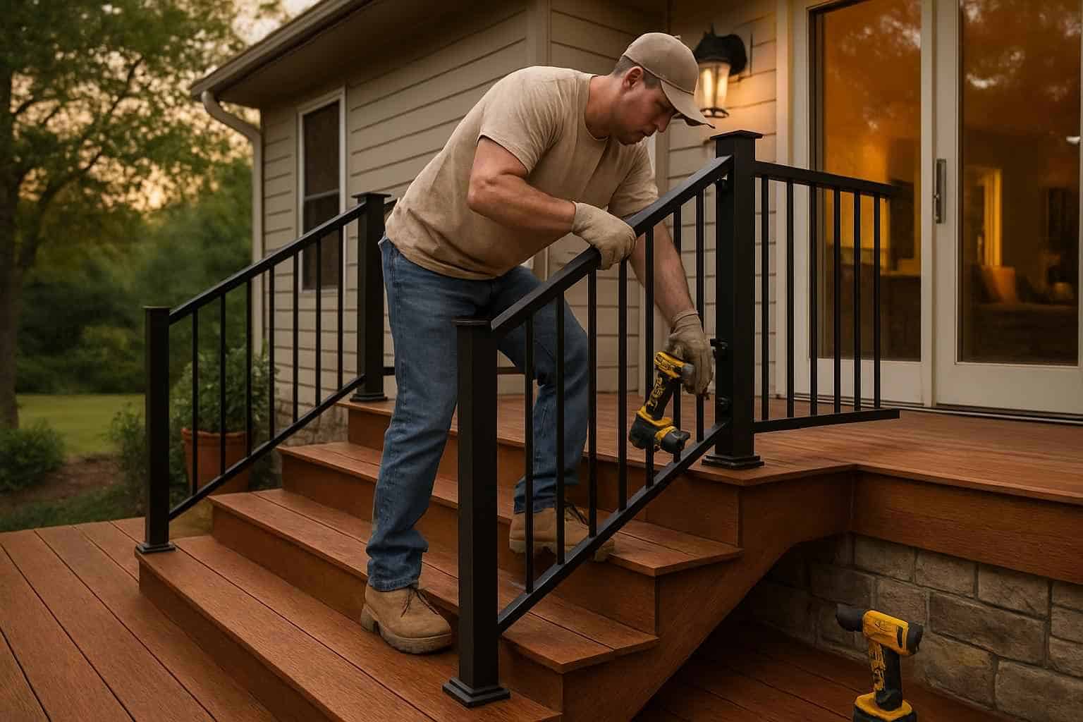 Deck Stair Railing Installer in Center Point TX
