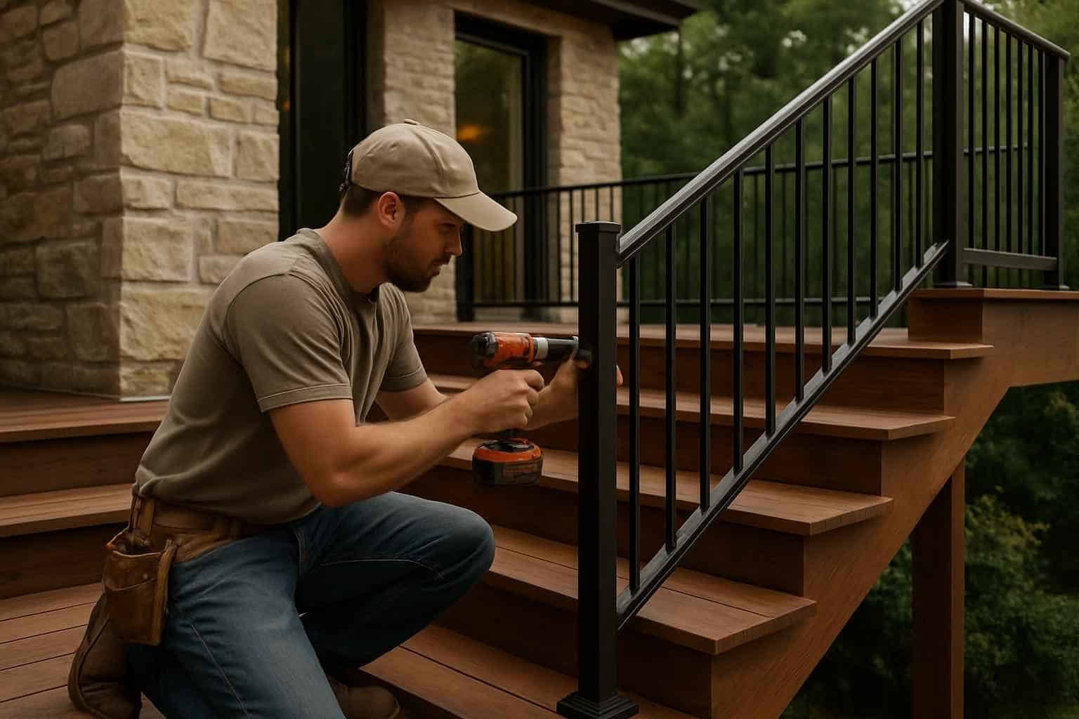 Deck Stair Railing Installer in Ingram TX