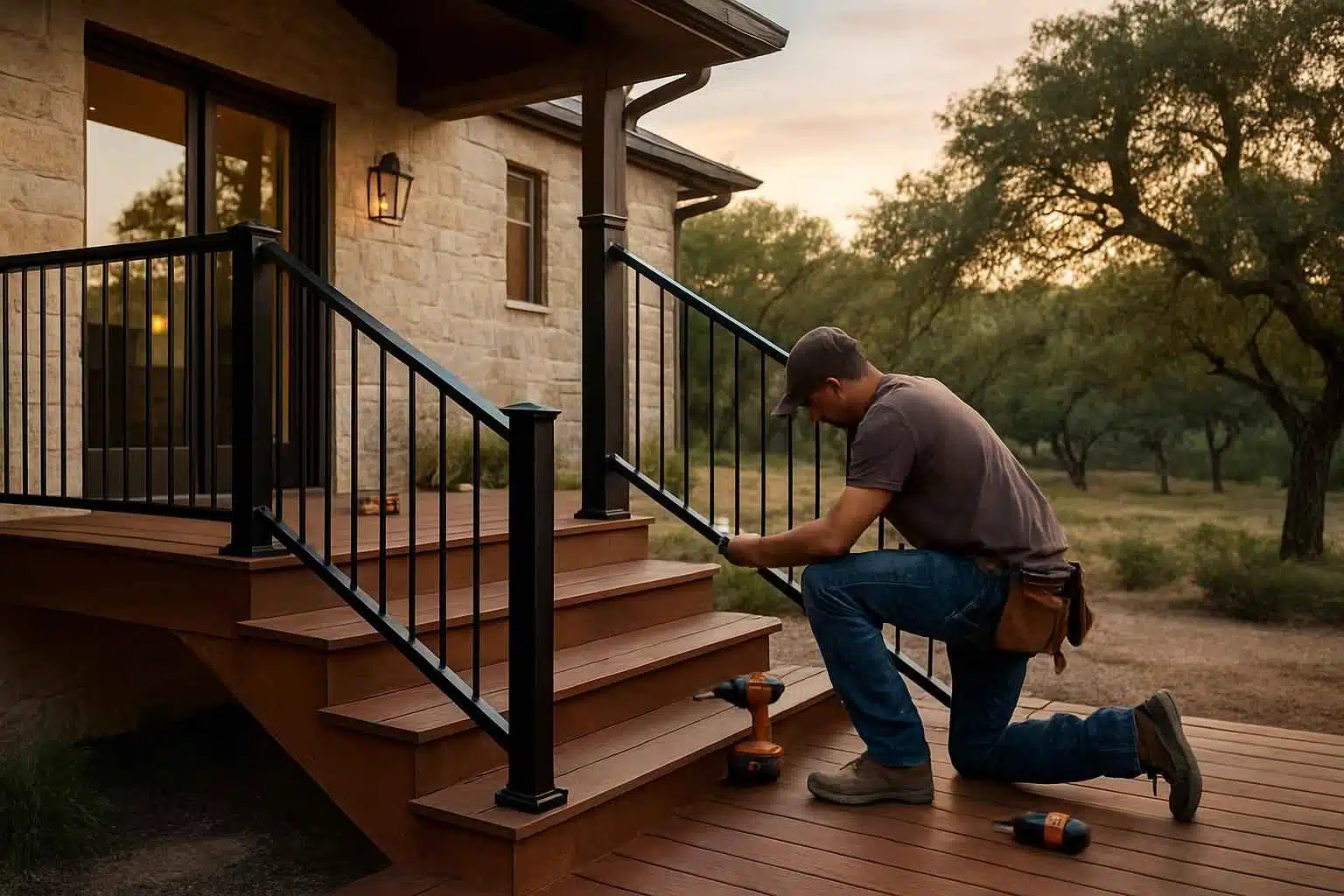 Deck Stair Railing Installer in Sisterdale TX