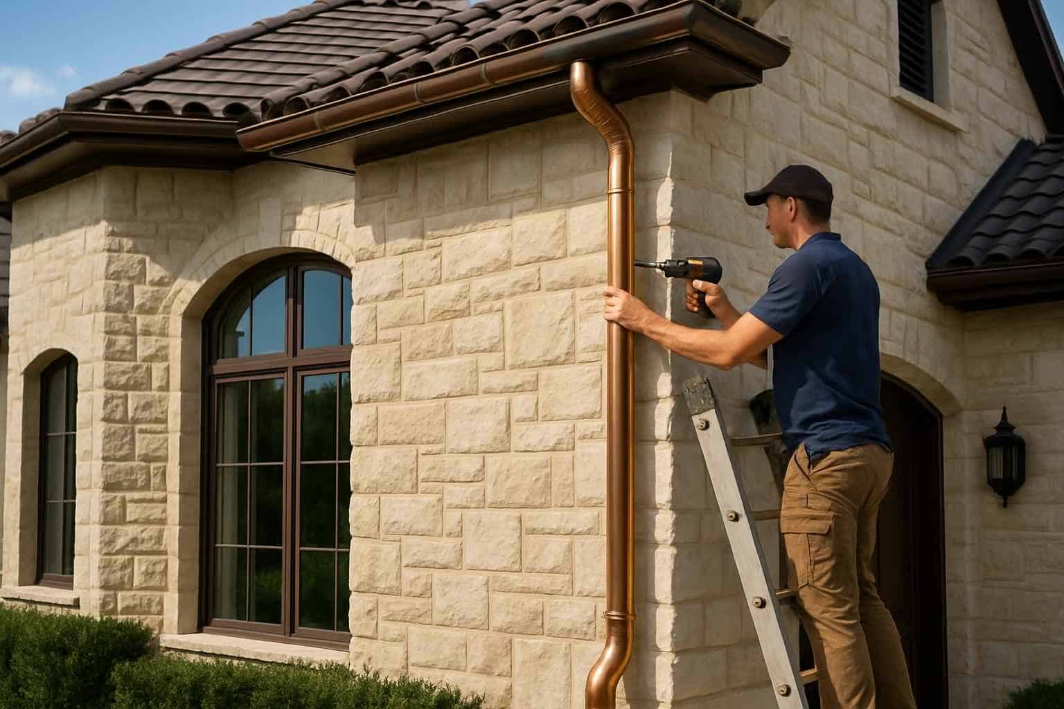 Downspout Installation Service in Waring TX