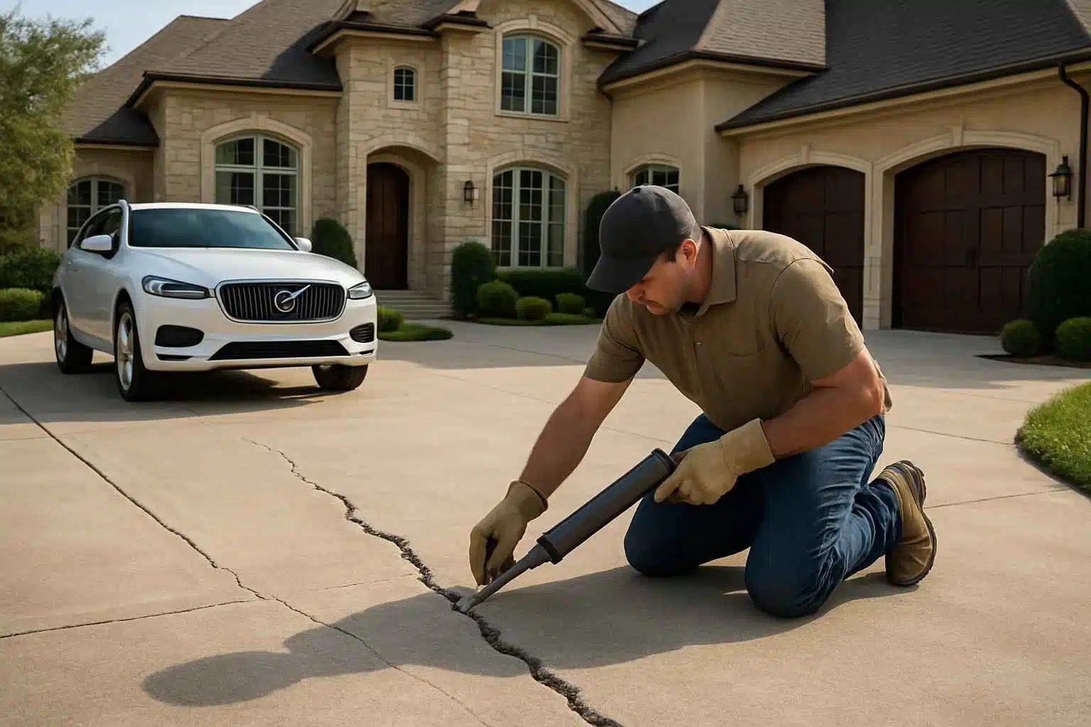 Driveway Crack Repair Service in Center Point TX