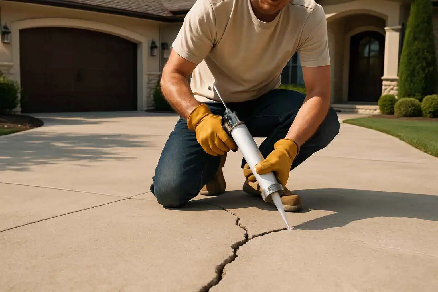Concrete Repair Contractor In Johnson City TX Driveway Crack Repair Service in Johnson City TX