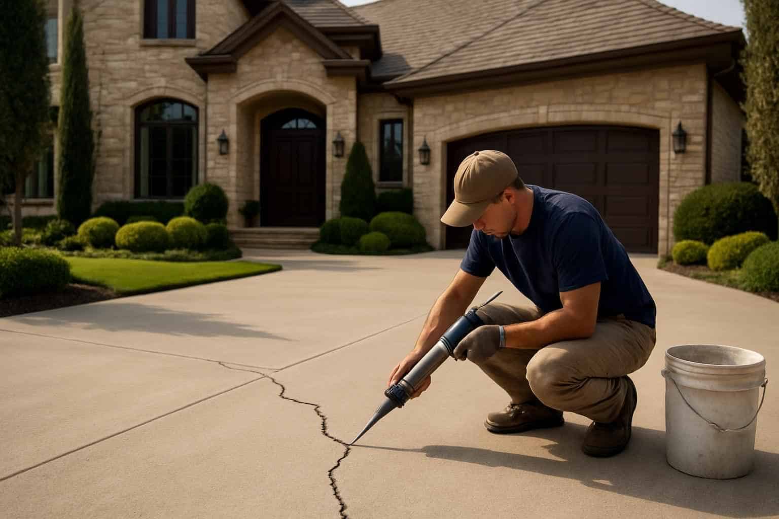 Driveway Crack Repair Service in Sisterdale TX