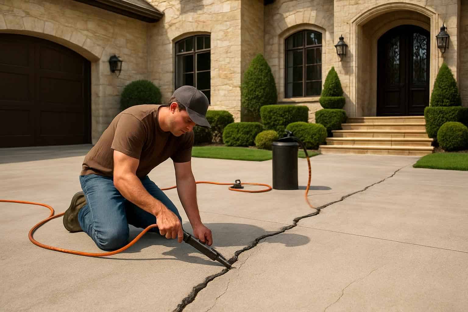 Concrete Repair Contractor In Waring TX Driveway Crack Repair Service in Waring TX