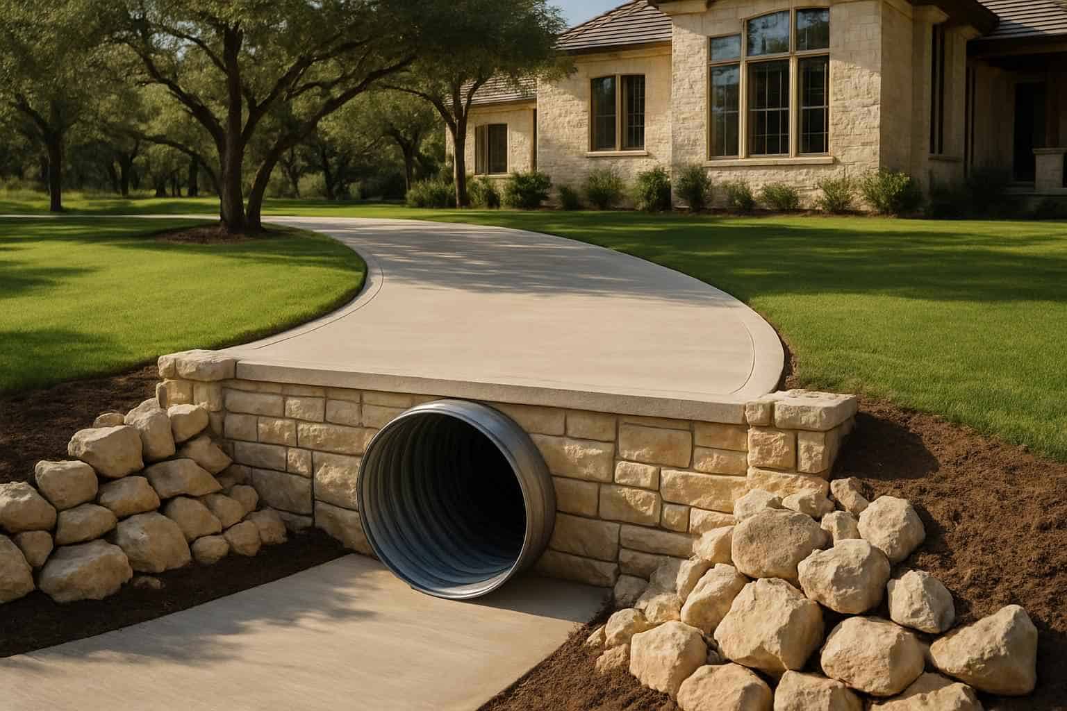 Drainage Solutions Contractor In Blanco TX Driveway Culvert Installation Service in Blanco TX