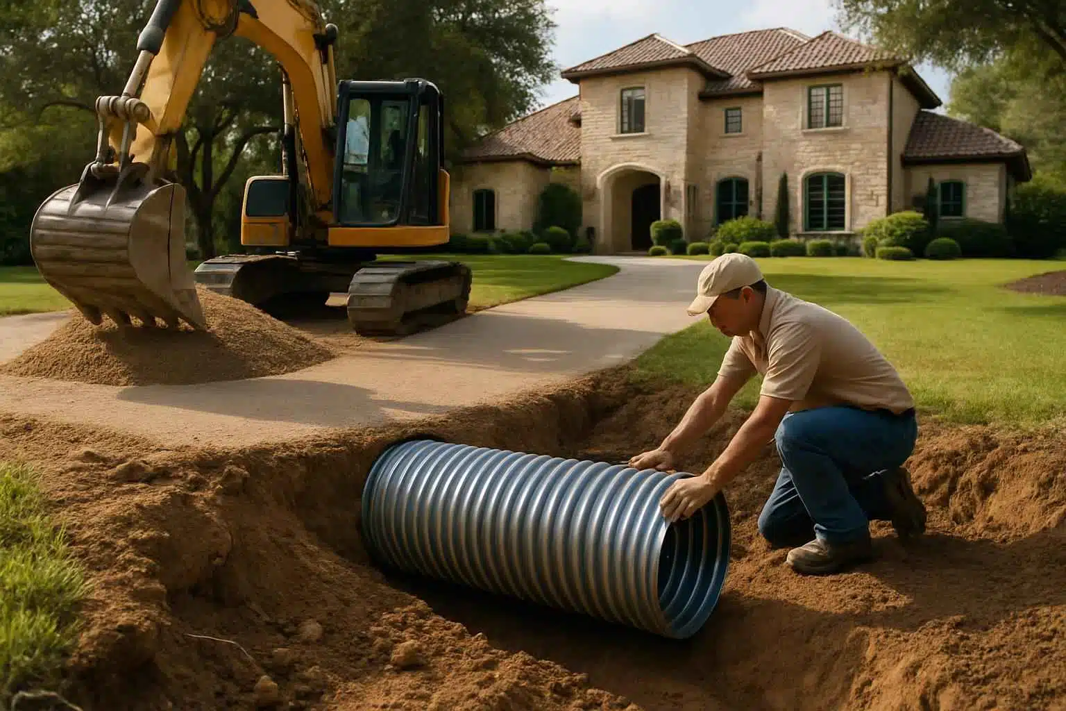 Drainage Solutions Contractor In Waring TX Driveway Culvert Installation Service in Waring TX
