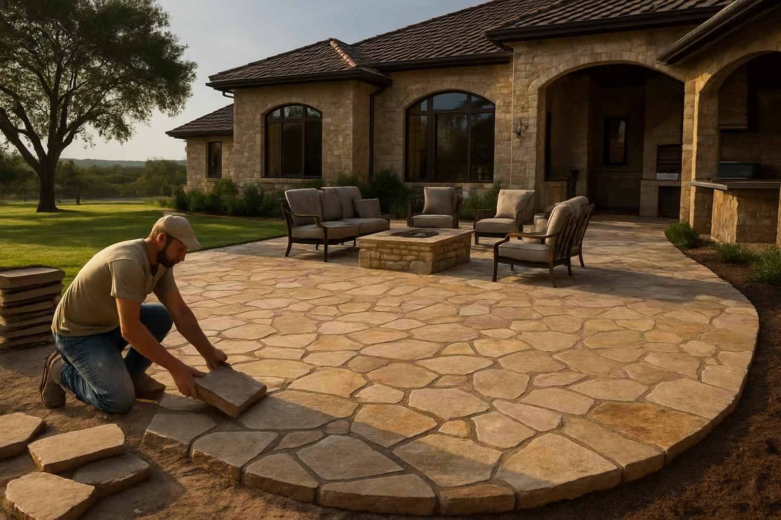 Flagstone Patio Installer in Blanco TX