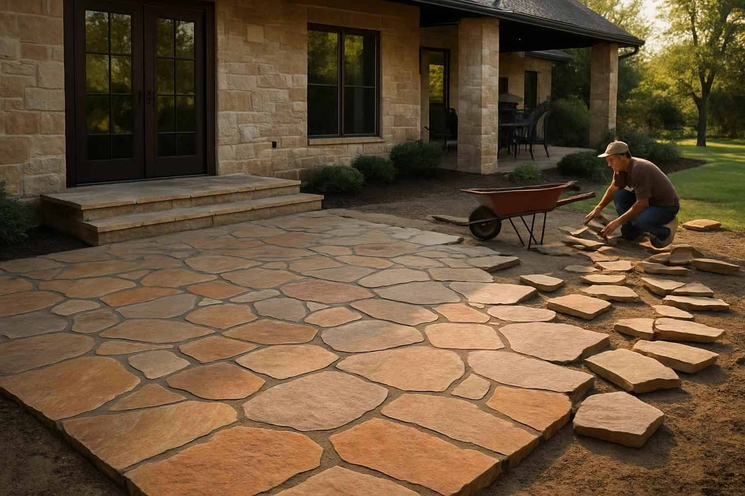 Flagstone Patio Installer in Ingram TX