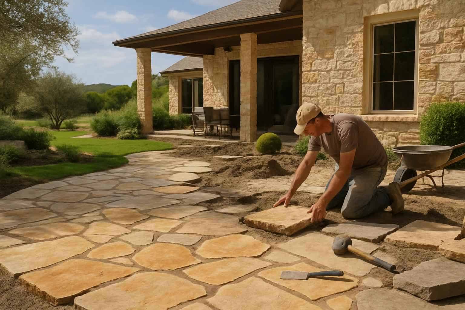 Flagstone Patio Installer in Johnson City TX
