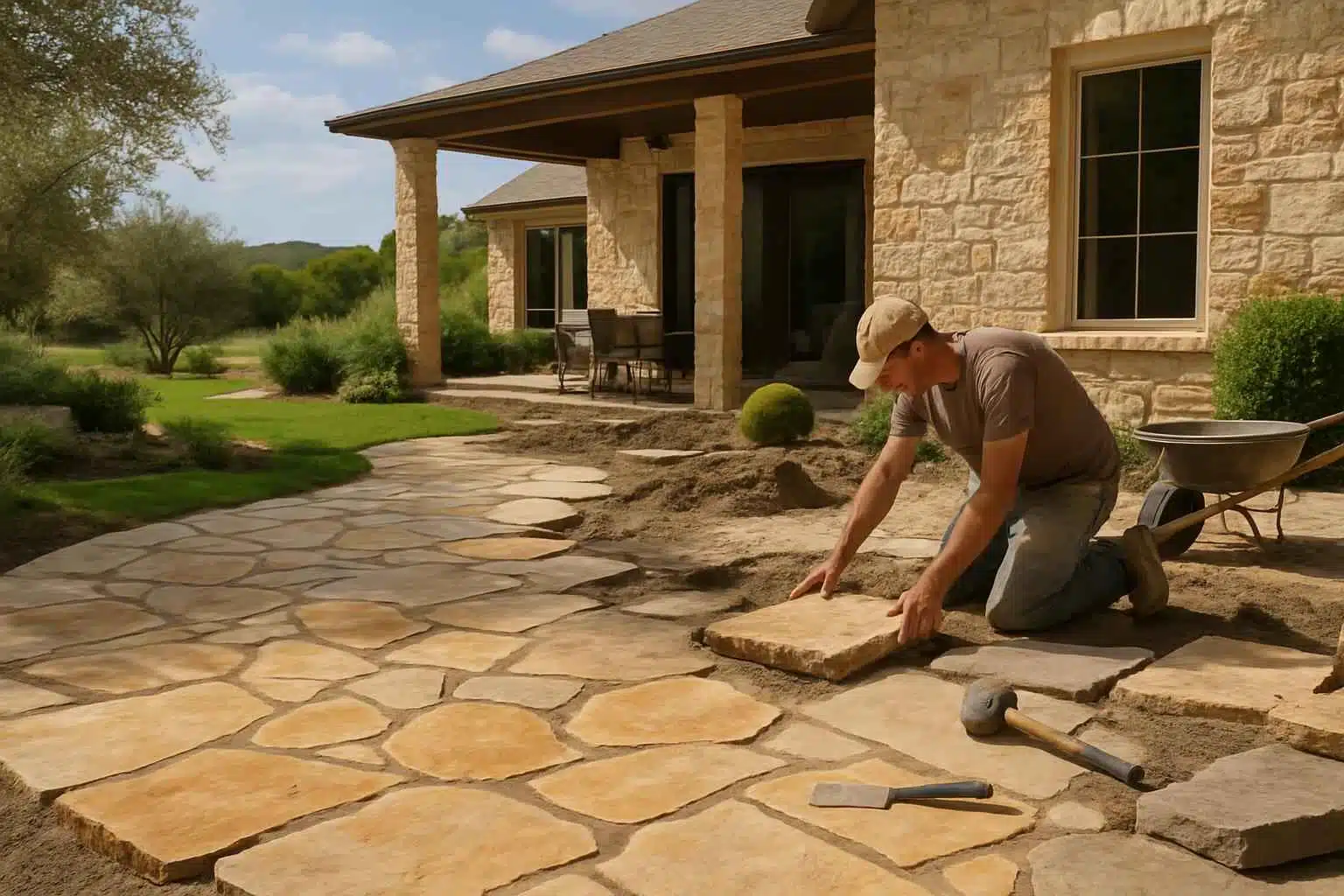 Patio Construction Contractor In Johnson City TX Flagstone Patio Installer in Johnson City TX