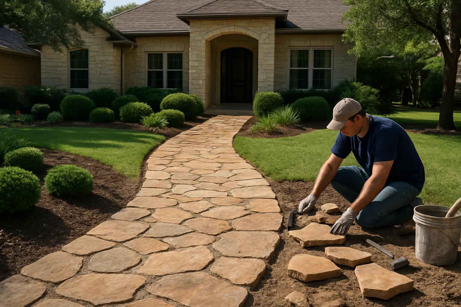 Path Walkway Contractor In Camp Verde TX Flagstone Walkway Installer in Camp Verde TX
