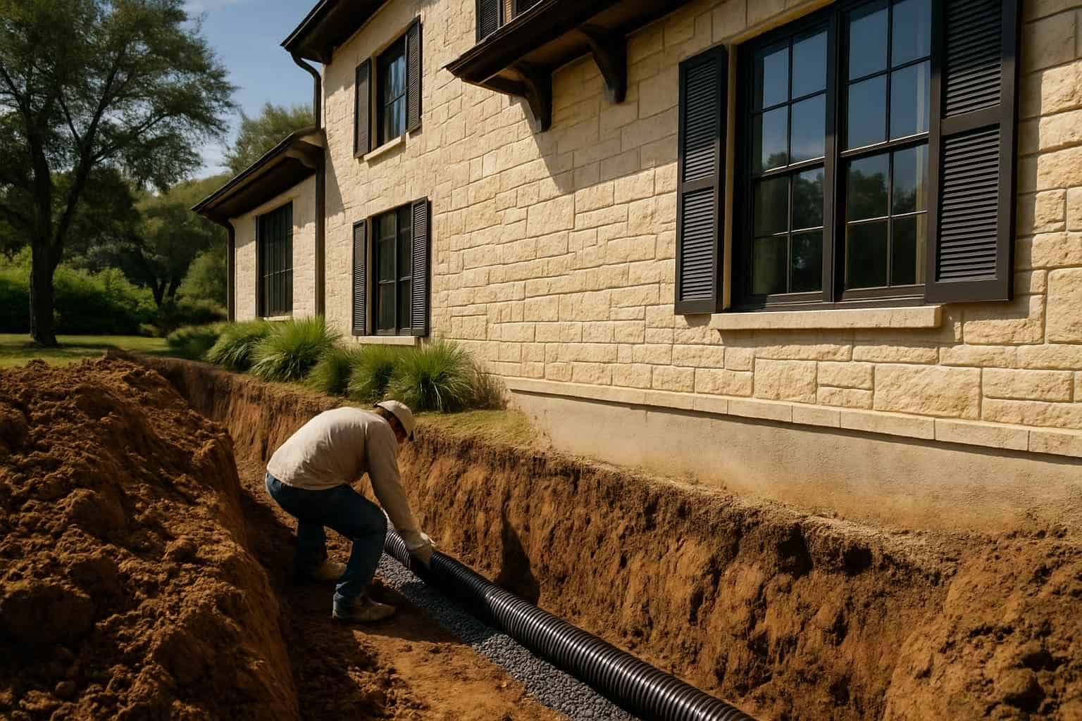 Foundation Drainage Correction Service in Sisterdale TX