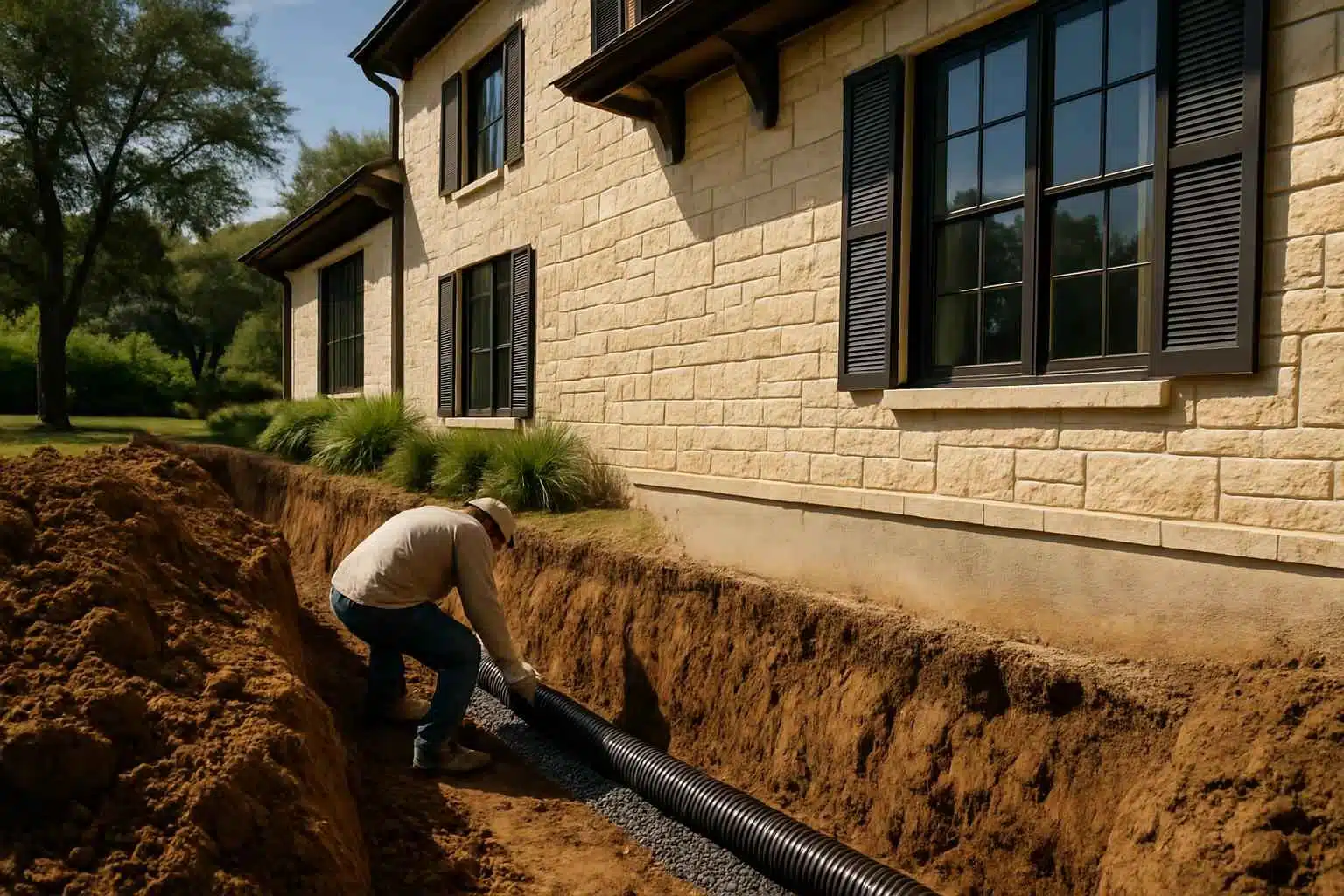 Foundation Drainage Correction Service in Sisterdale TX