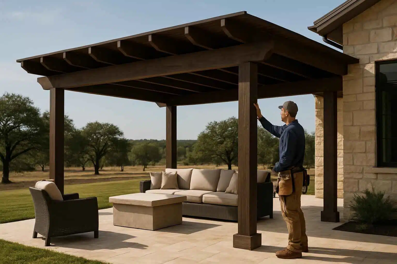 Patio Cover Installation Contractor In Johnson City TX Freestanding Patio Cover Contractor in Johnson City TX