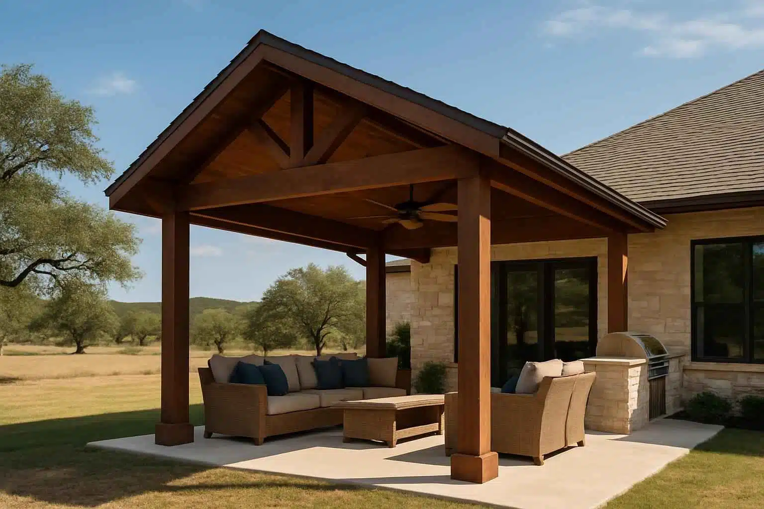 Patio Cover Installation Contractor In Sisterdale TX Freestanding Patio Cover Contractor in Sisterdale TX