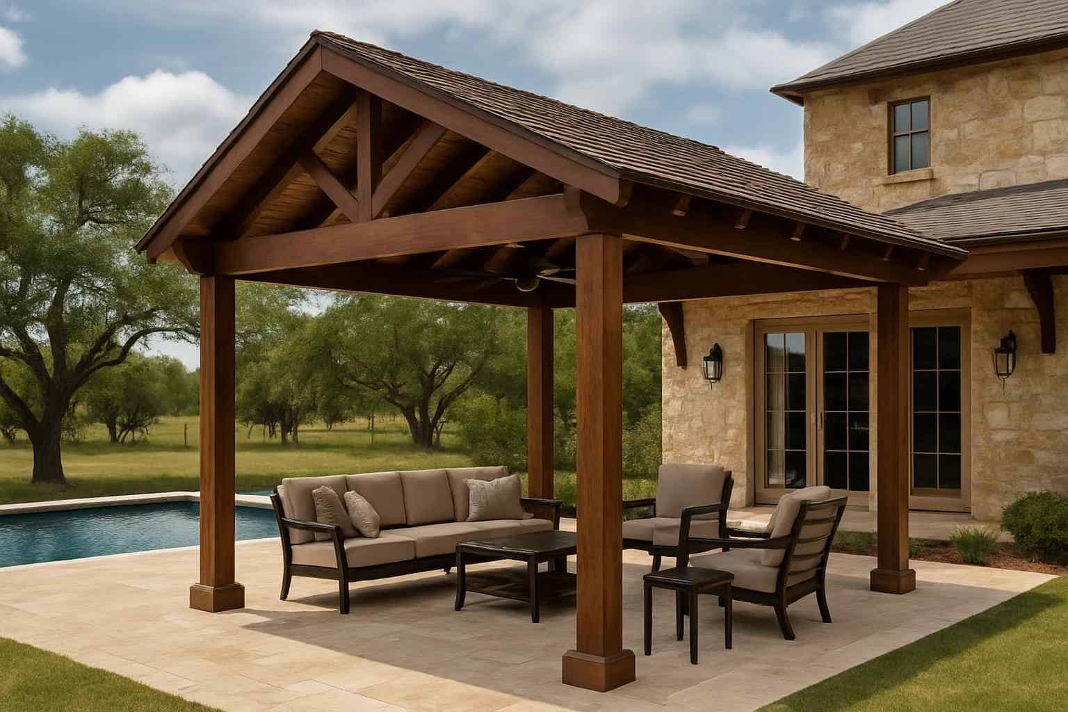 Freestanding Patio Cover Contractor in Waring TX
