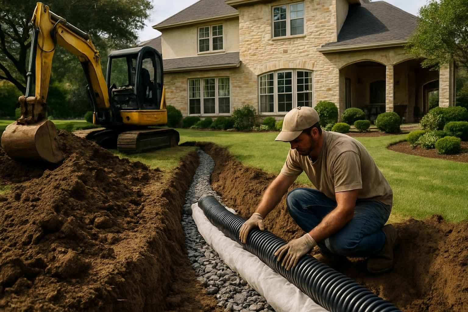 French Drain Installation Contractor in Ingram TX