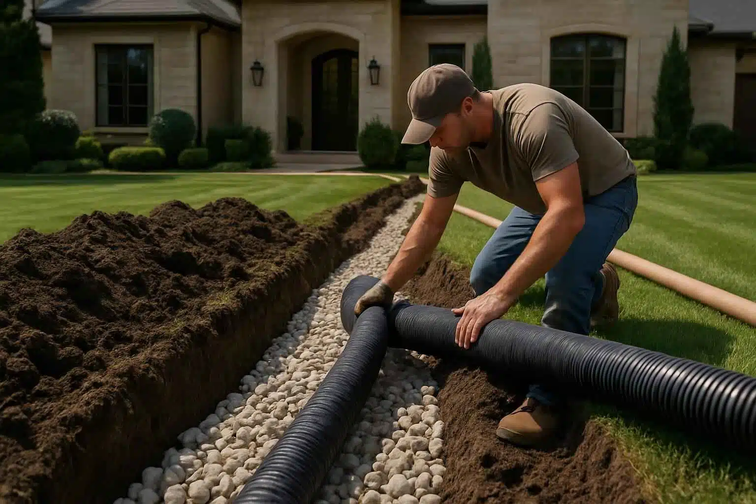 French Drain Installation Contractor in Johnson City TX
