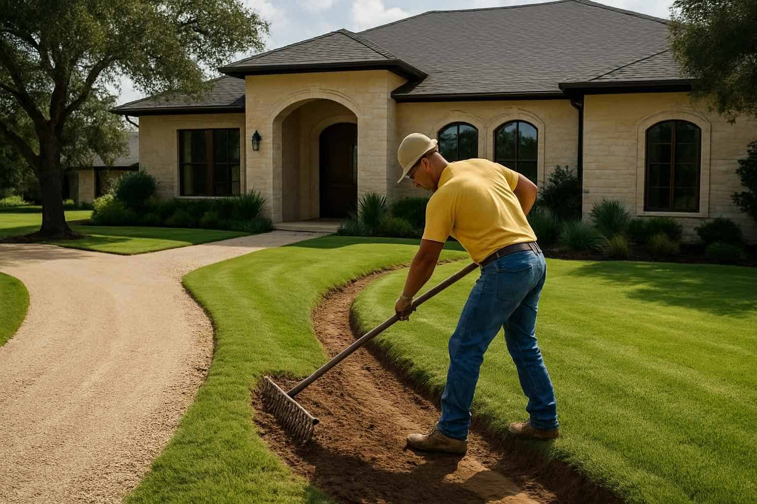 Drainage Solutions Contractor In Center Point TX Grading Swale Contractor in Center Point TX