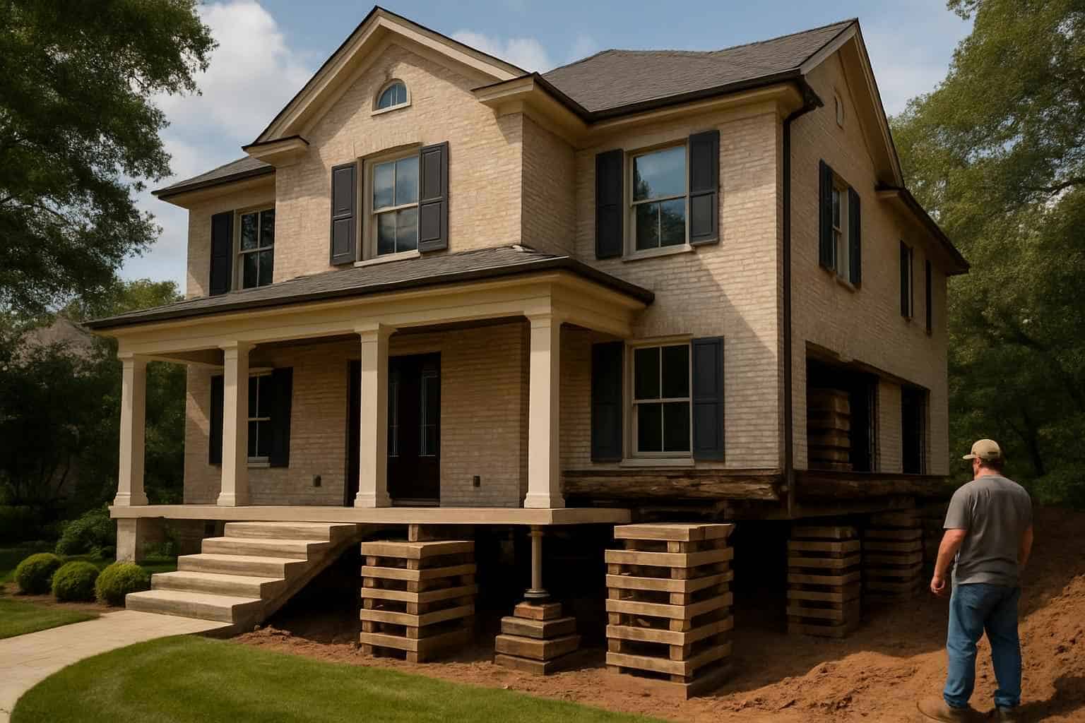 Foundation Repair Pier Beam Contractor In Center Point TX House Lifting Shimming Contractor in Center Point TX