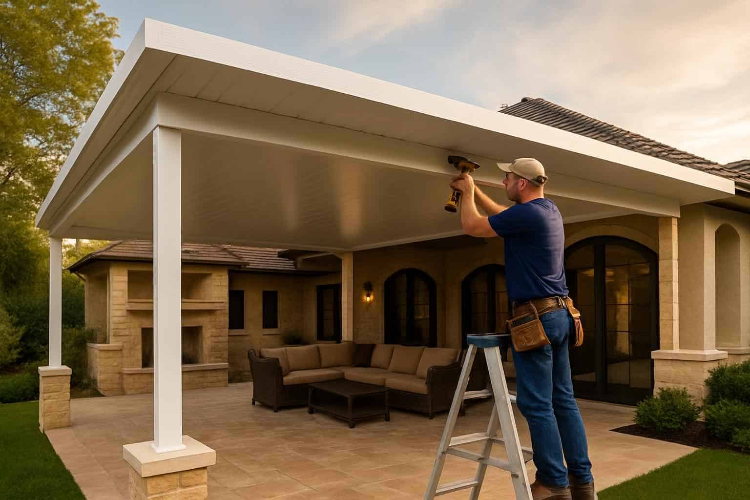 Insulated Patio Cover Installation in Center Point TX