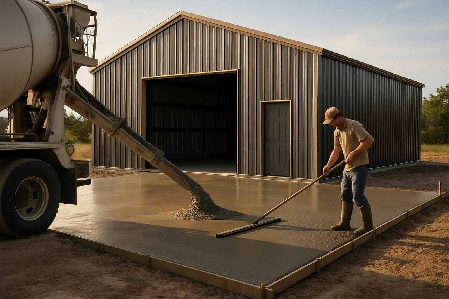 Metal Building Construction Contractor In Center Point TX Metal Building Slab Contractor in Center Point TX