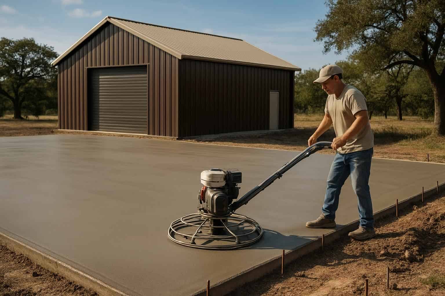 Metal Building Construction Contractor In Waring TX Metal Building Slab Contractor in Waring TX
