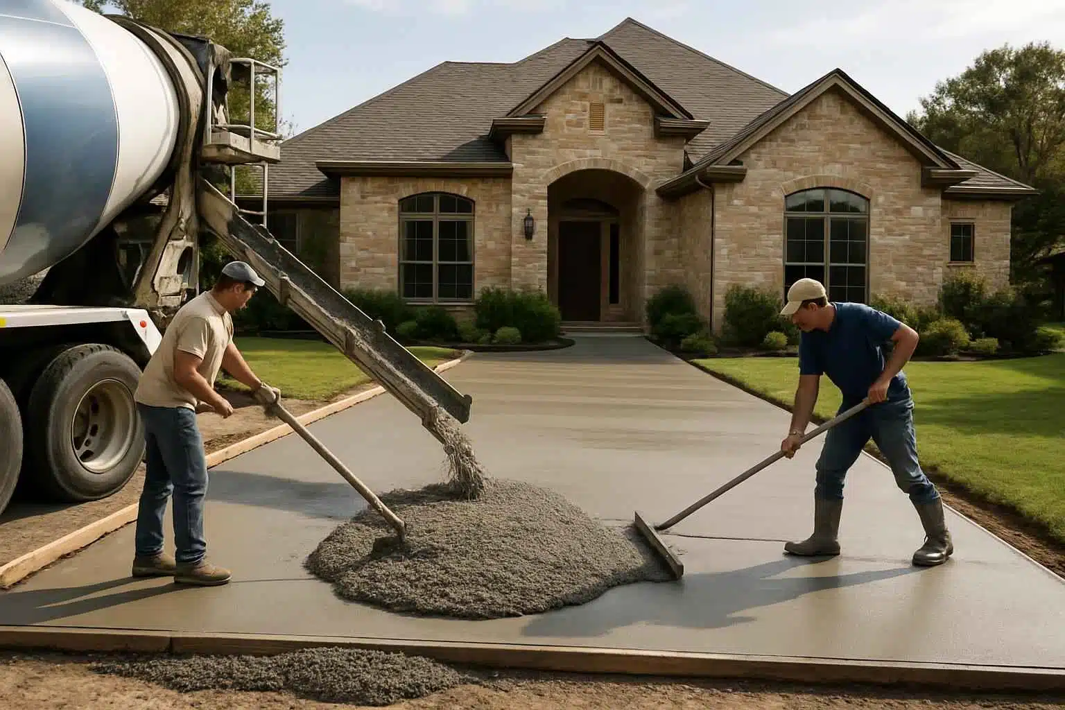 New Driveway Pour Service in Center Point TX