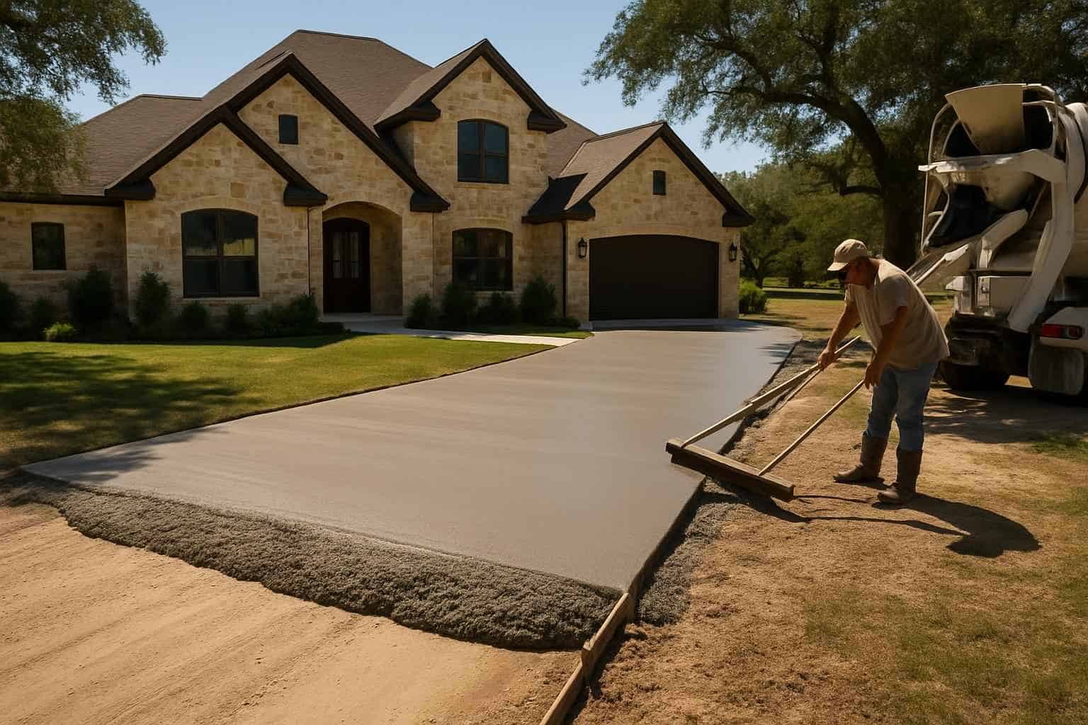 Concrete Driveway Contractor In Waring TX New Driveway Pour Service in Waring TX