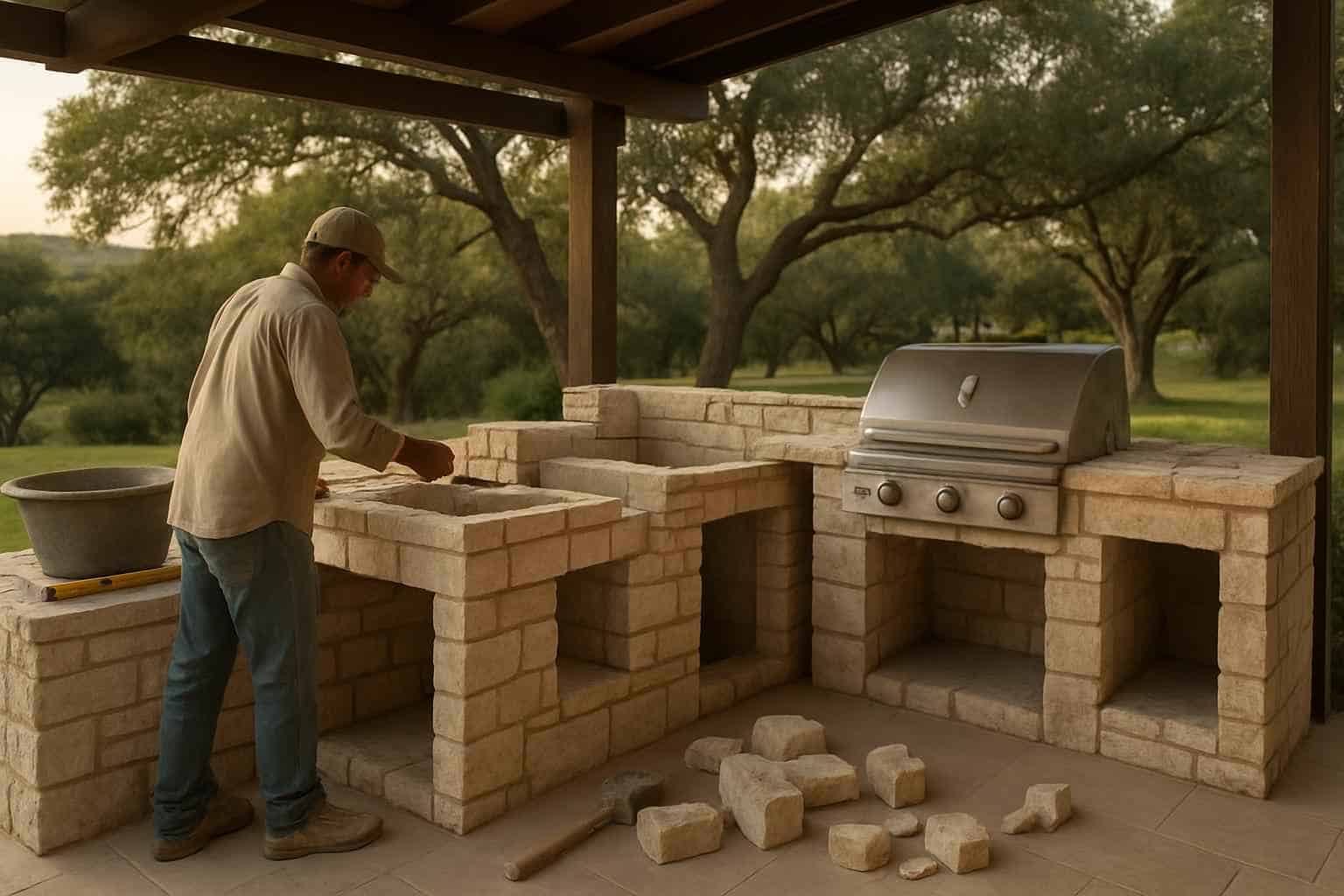 Outdoor Kitchen Masonry Contractor in Blanco TX