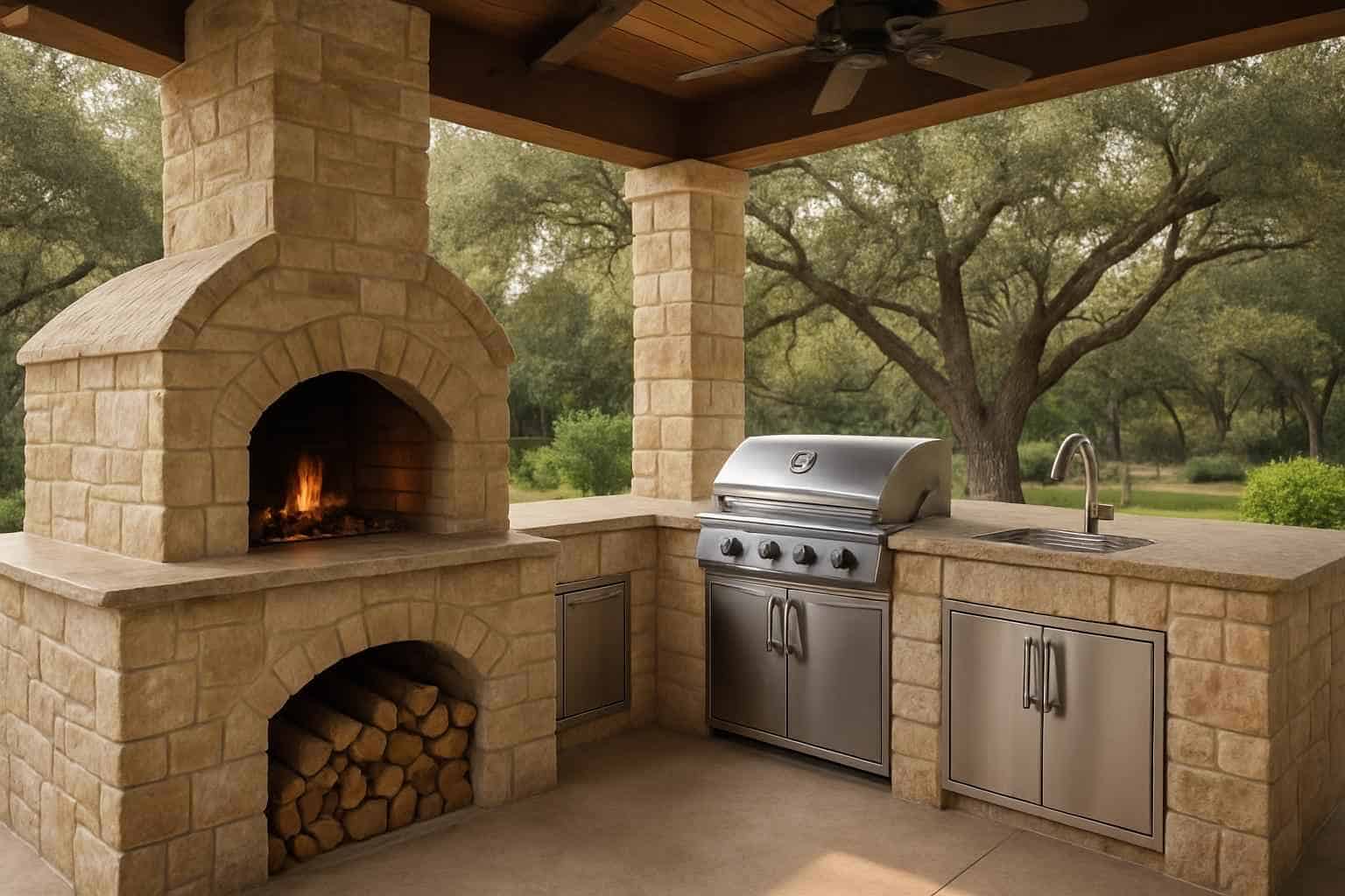 Outdoor Kitchen Masonry Contractor in Center Point TX