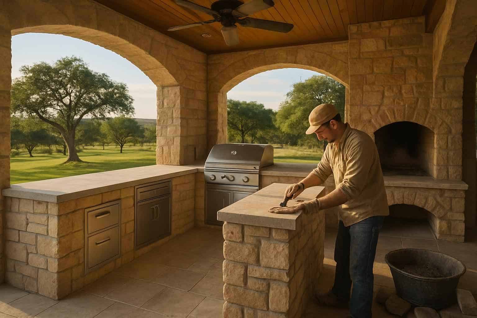 Masonry Contractor In Sisterdale TX Outdoor Kitchen Masonry Contractor in Sisterdale TX