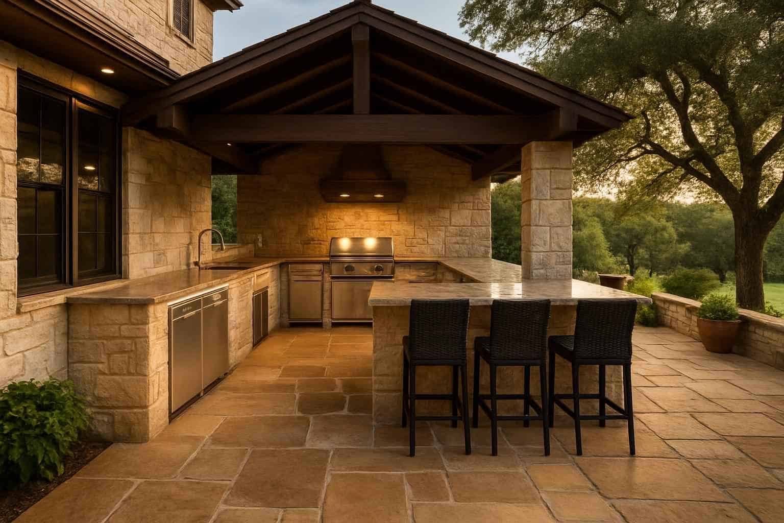 Outdoor Kitchen Patio Builder in Center Point TX