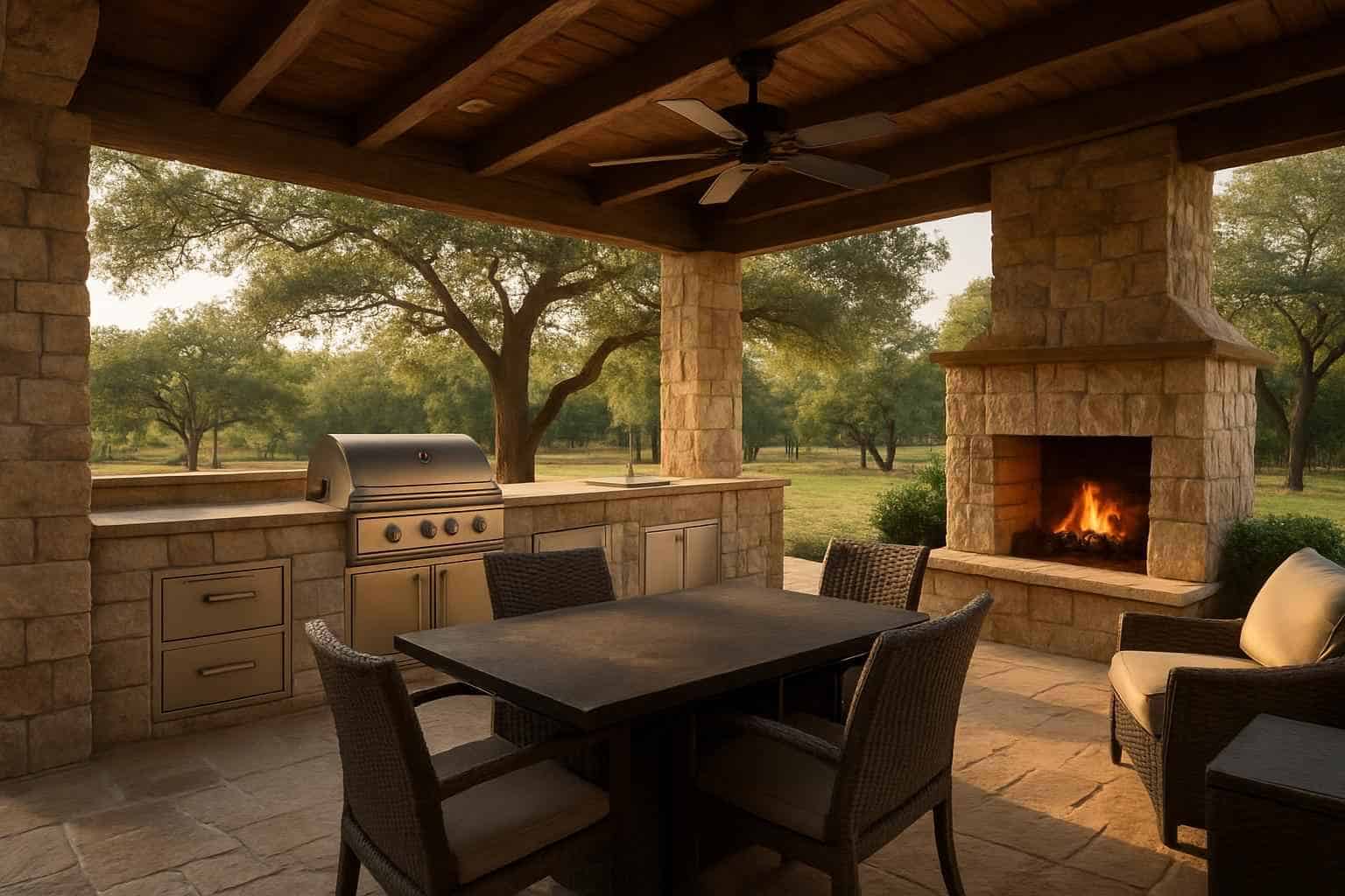 Outdoor Kitchen Patio Builder in Waring TX