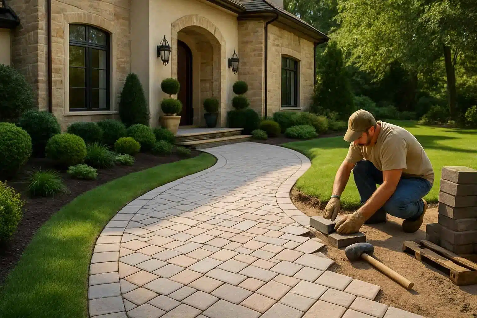 Paver Walkway Installation Service in Ingram TX