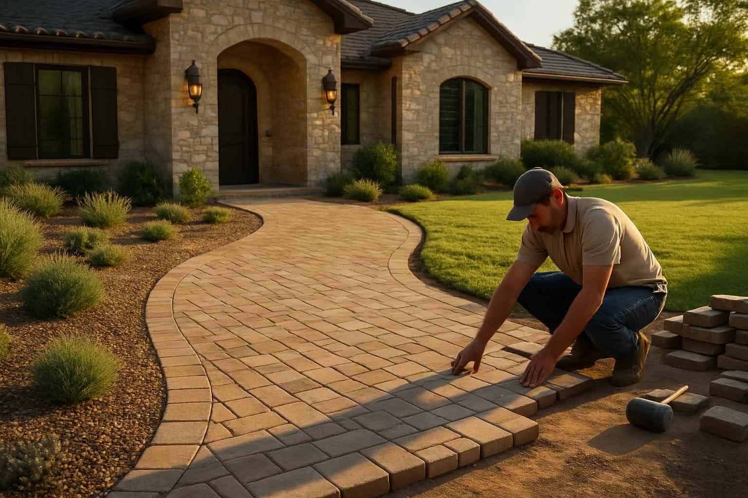 Paver Walkway Installation Service in Johnson City TX