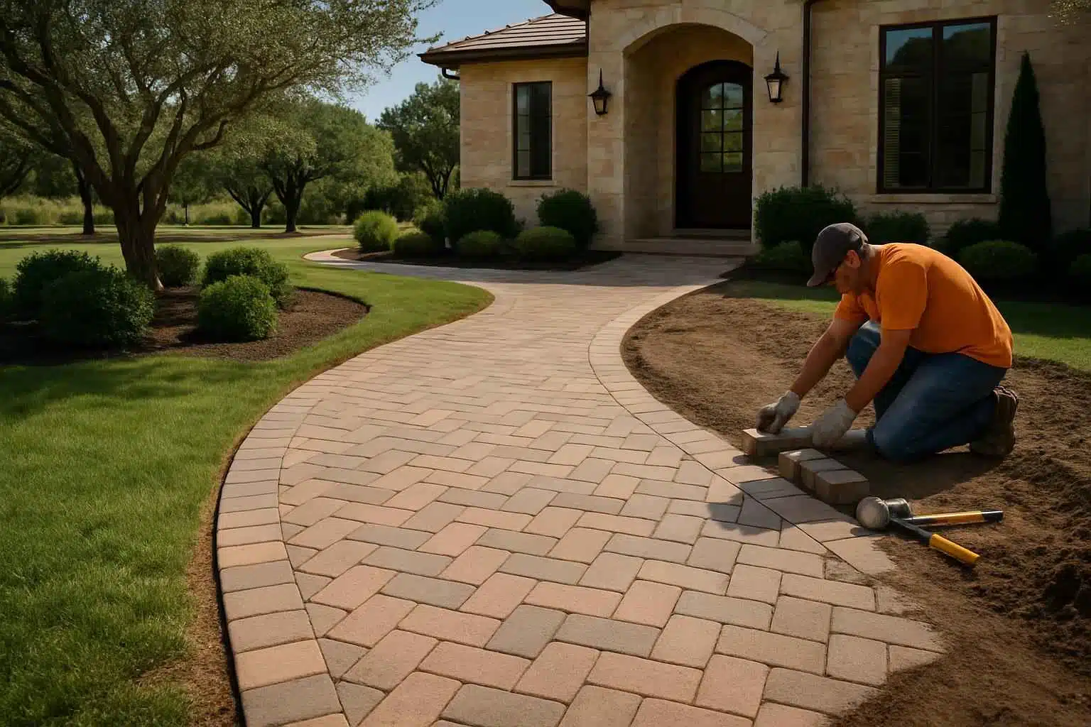 Paver Walkway Installation Service in Sisterdale TX
