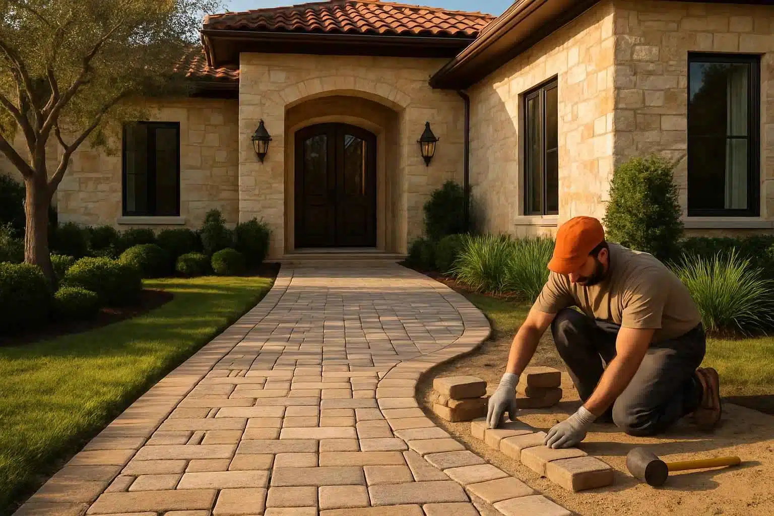 Paver Walkway Installation Service in Waring TX