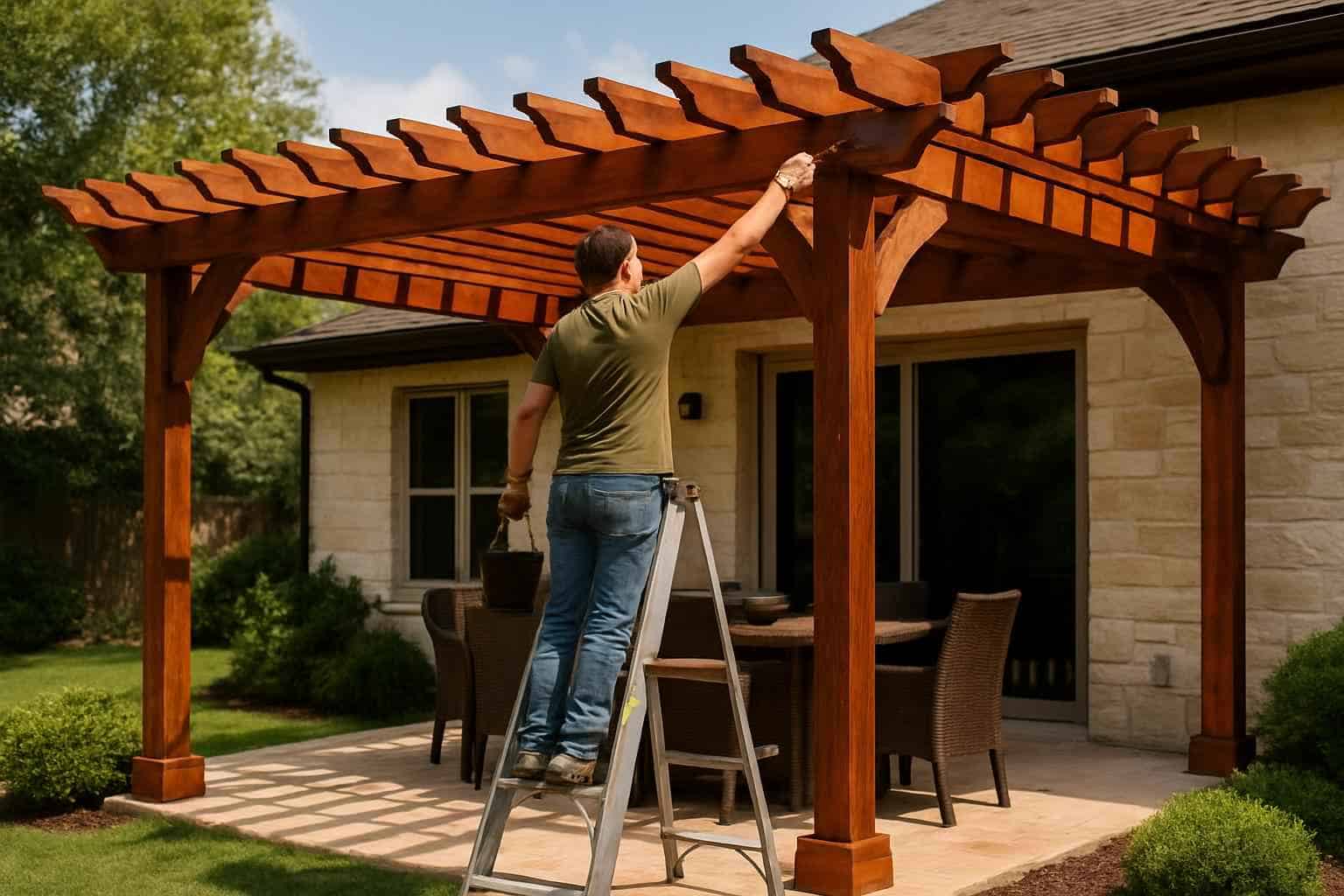 Pergola Stain Service in Ingram TX