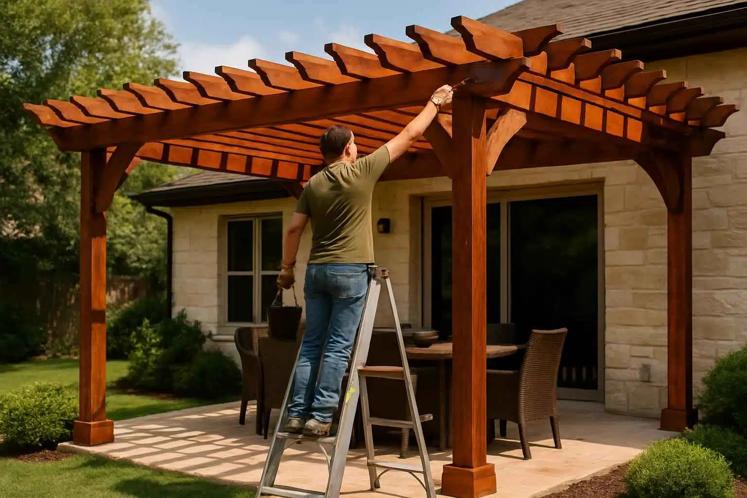 Pergola Contractor In Ingram TX Pergola Stain Service in Ingram TX