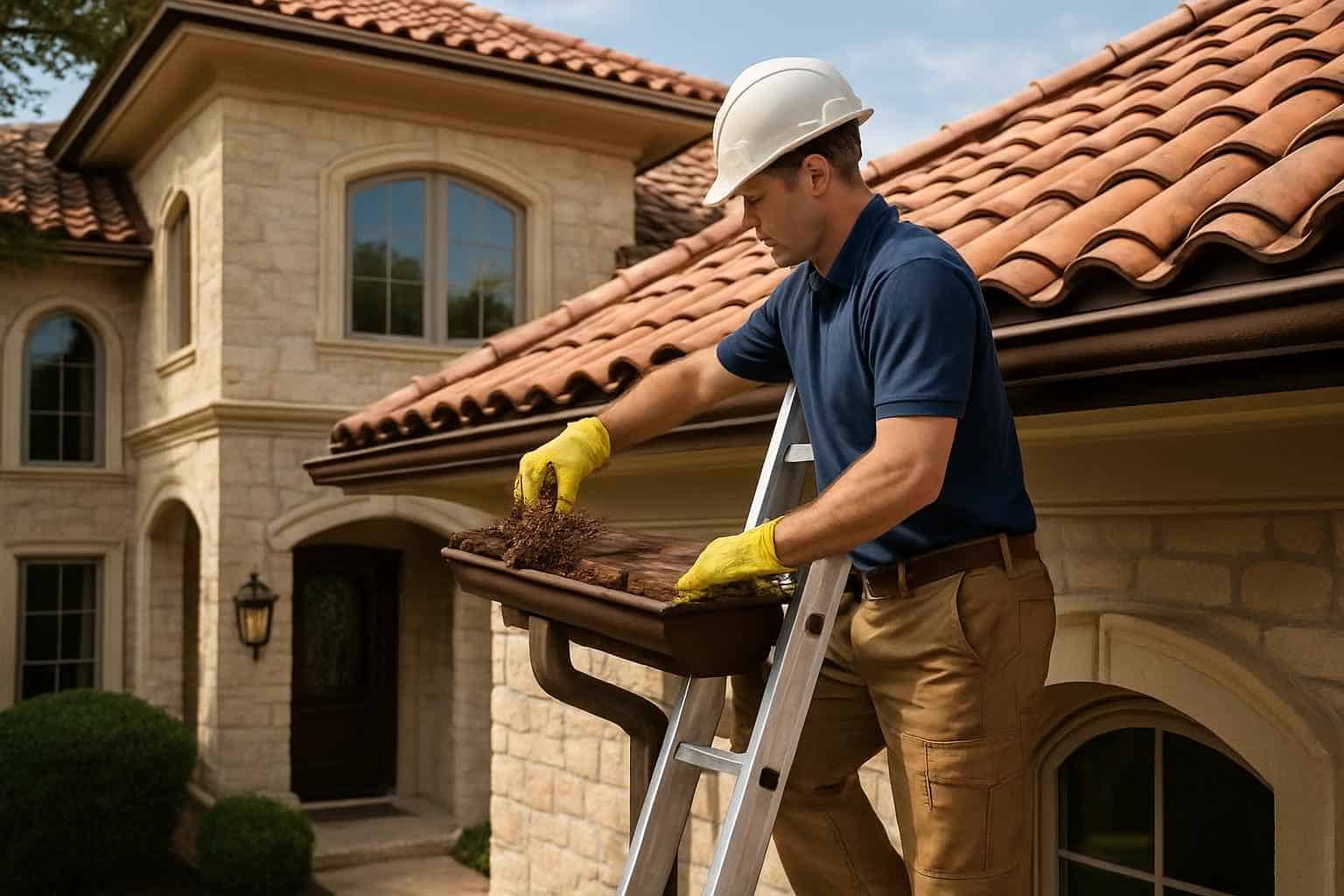 Rain Gutter Cleaning Service in Ingram TX