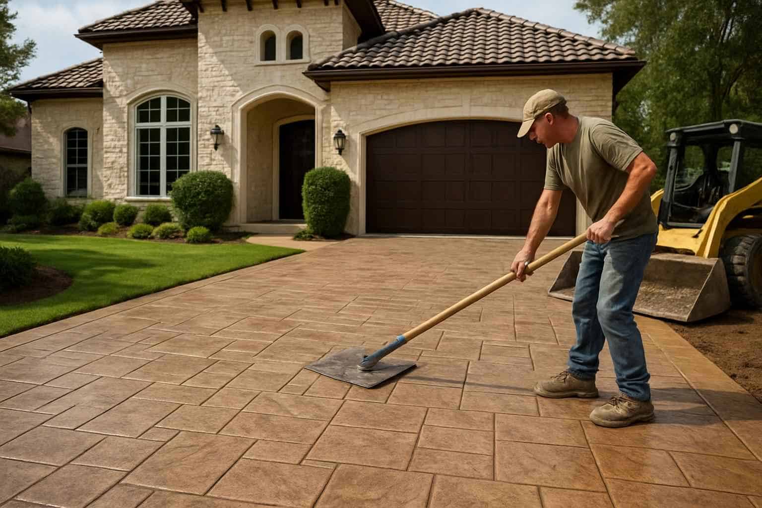 Concrete Driveway Contractor In Center Point TX Stamped Concrete Driveway Contractor in Center Point TX